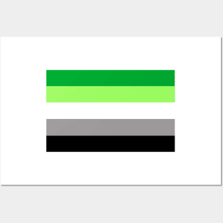 Aromantic Pride Flag (White-Stripe Variant) Posters and Art